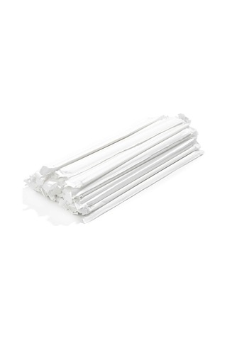 Kağıt Pipet Siyah Sargılı 6x197mm 3200 Adet Diğer