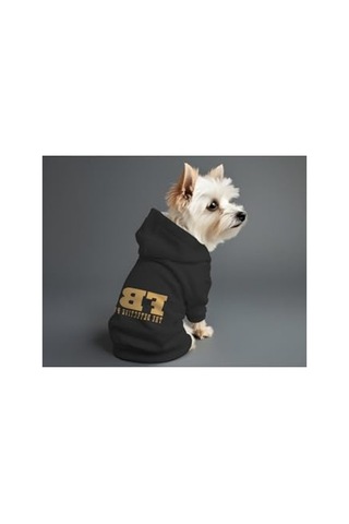 Siyah Kapüşonlu Hoodie, Kedi Ve Köpek İçin Şık Kıyafet