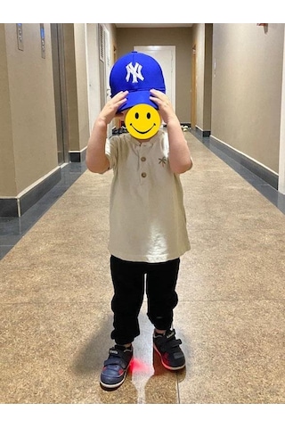 Takı Dükkanı Garson Boy Çocuk Cap Şapka Saks Mavi cp215m
