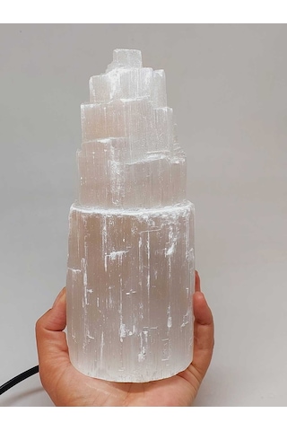 Selenit Kule Doğal Taş Lamba - 20 Cm 55754