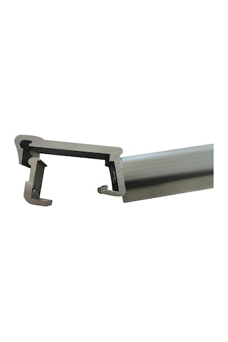 Balkon Çamaşır Kurutma Askısı Askılık Alüminyum Küpeşte Askılığı Kurutmalık Bronz Kare 8x3 Cm Gri