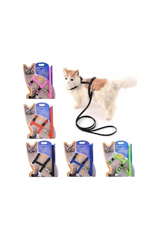 Ayarlanabilir Renkli Kedi Göğüs Tasması 120cm