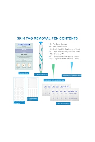 Tenfowee 2mm-8mm Çift Fonksiyonlu Cilt Et Beni Ve Siğil Çıkarıcı Alet, Değiştirilebilir Uçlu Yüz Bakım Aracı