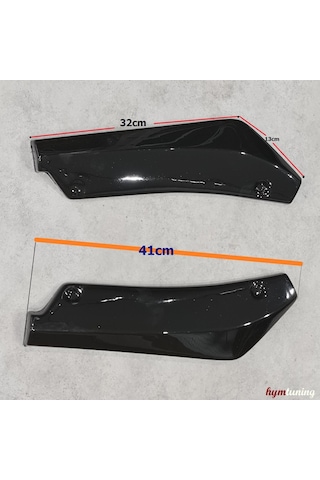 Universal Arka Tampon Flap Seti , Kısa Tampon Başlığı Piano Black