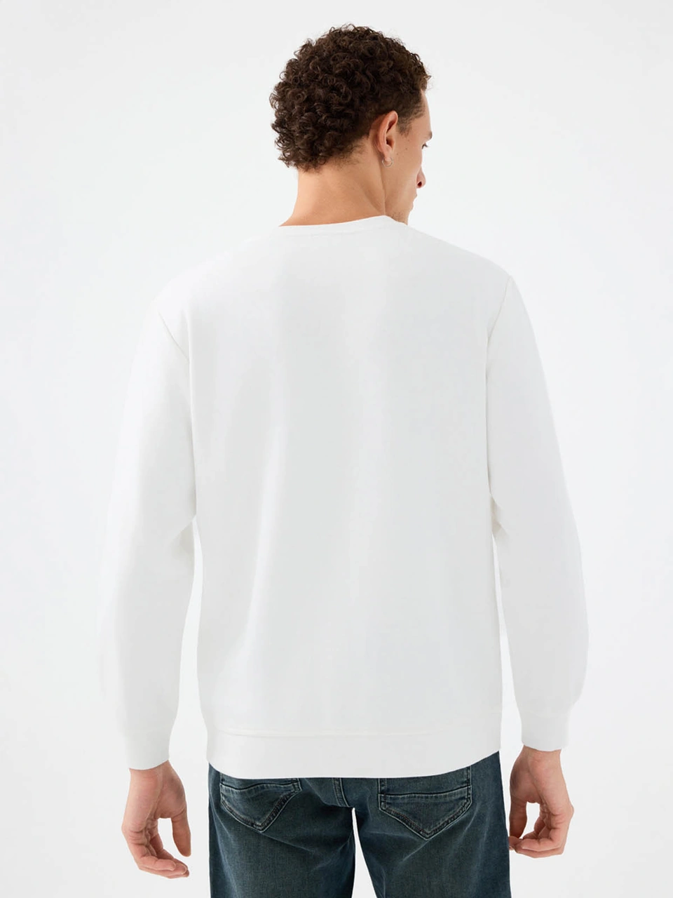 Loft Regular Fit Beyaz Erkek Sweatshirt Lf2041076 Beyaz