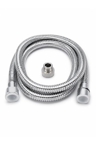 Özbest Süvari Uzayan Duş Hortumu 200-220 Cm Adaptörlü Esnek Duş Spirali Krom