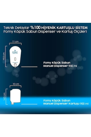 Fomy Köpük Sabun Beyaz Dispenser 900 Ml-77