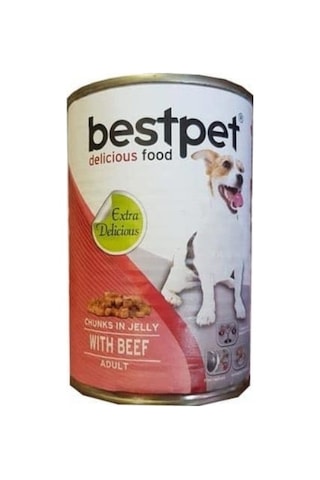 Bestpet With Beef Jöle İçinde Parça Sığır Etli Konserve Yetişkin Köpek Maması 415 G