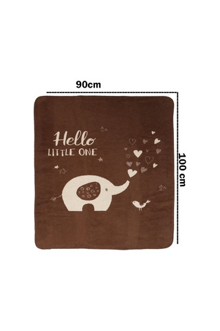 Yumuşak Bebek Çocuk Battaniyesi Mevsimlik 90x100 Cm Sb 885 Kahverengi