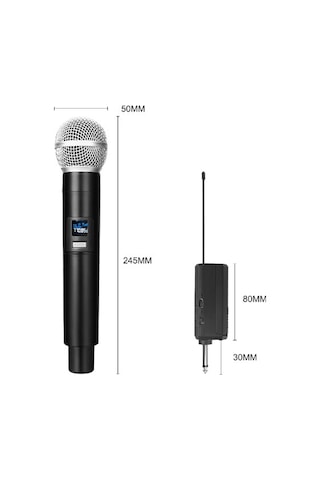 Profesyonel Kablosuz Mikrofon Wn-05 50m Çekim Mesafesi, Şarjlı Kullanım