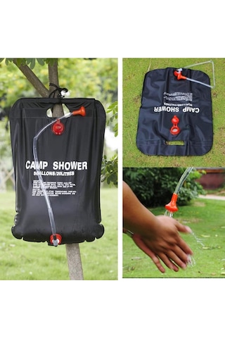 River World Solar Isıtıcılı 20 Lt'lik Kampta Kullanım İçin Duş Torbası