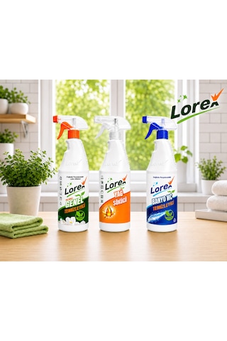 Lorex Çok Amaçlı Genel Temizleyici + Yağçöz + Banyo Wc Temizleyici 3 x 1 L