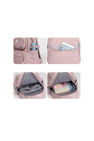 Büyük Kapasiteli Omuz Çantası Öğrenci Okul Çantası Mor