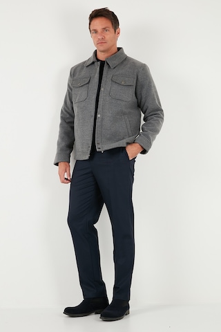 Buratti Slim Fit Ceket Yaka Astarlı Kaşe Erkek Kaban 58400347 Açık Gri