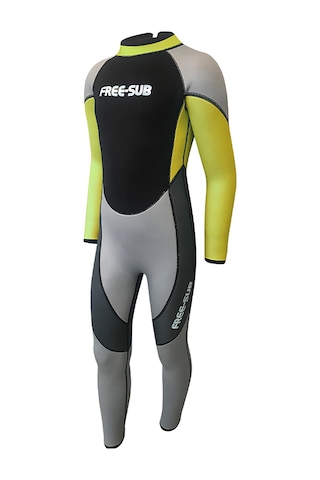 Free-Sub 5mm Çocuk Scuba Tüplü Dalış Elbisesi Wetsuit Yellow
