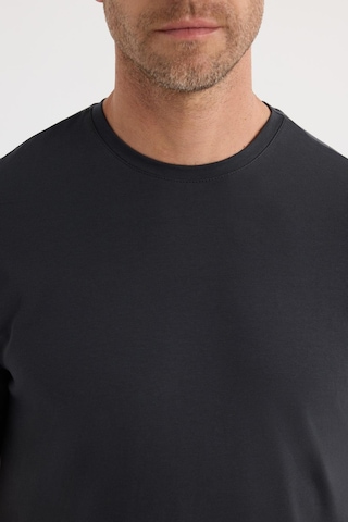 Tudors Erkek Slim Fit Dar Kesim Pamuklu Yumuşak Doku Likralı Esnek Kumaş Basic Gri Bisiklet Yaka Tişört-34945 Gri