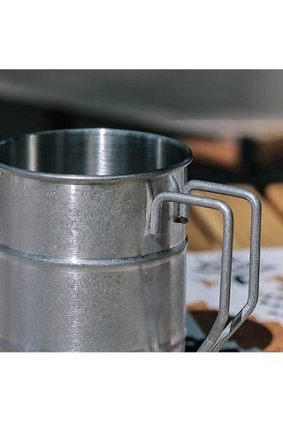 Bloomnest 304 Stainless Steel Camping Cup Set, Portable Hiking Travel Cup, Silver Paslanmaz Çelik Kamp Kupası Seti, Taşınabilir Dağcılık Yürüyüş Seyahat Kupa Gümüş Gümüş Gümüş