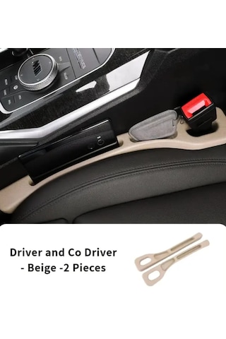 Atay Garage 2 Adet Krem Renk Araba Koltuk Arası Düzenleyici 7-40cm Ebatlarında Uyumlu