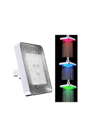 Suofeng 8 Led Renkli Isı Algılama Duş Başlığı - Otomatik Işık Değişimi - Dayanıklı Abs Malzeme Diğer