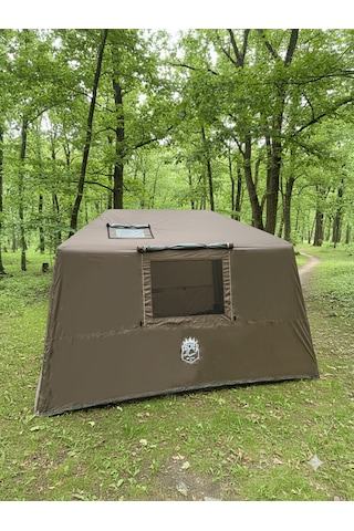 Fischer 6-8 Kişilik Tenteli Fresh&black Şişme Çadır Baca Çıkışlı 250x290x190cm Kahverengi