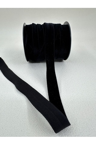 1.5 Cm Katlanır Kadife-5 Metre-siyah