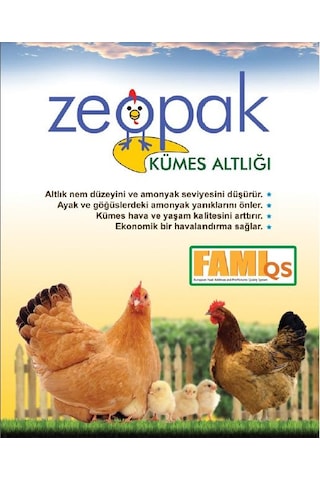 Zeopak Zeolit Hayvan Altlığı-100 Kg