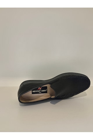 Nevzat Onay Antik Siyah Bağcıksız Erkek Yazlık Ayakkabı 4311-129 Eso129