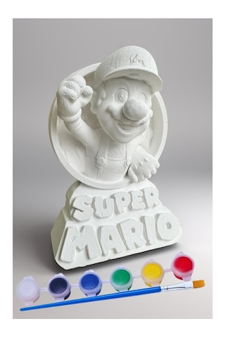Super Mario 15 Cm Boyunda Beton/taş/figür/büst Boyama Seti-çocuk Boyama Etkinliği