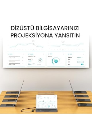 Type-c To Vga 1080p 60hz Çevirici Dönüştürücü Kablo Adaptör