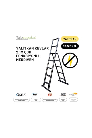 2.1m Kevlar Yalıtkan Çok Fonksiyonlu Merdiven 20ackv - 105eks