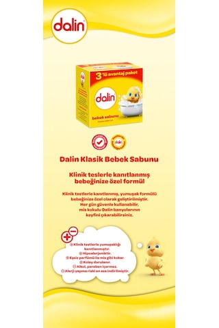 Dalin Bebek Sabunu 100gr 24 Lü Set Hassas Ciltler İçin