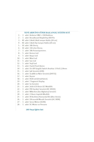 Arduino Süper Başlangıç Eğitim Seti
