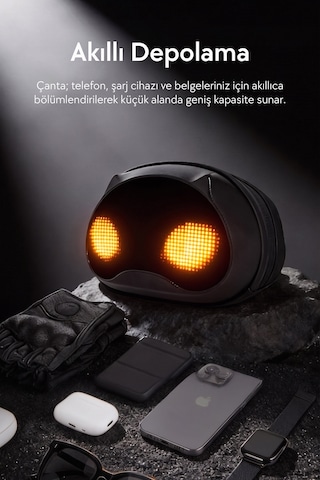 Led Işıklı Akıllı Scooter Çantası - Sct-1 Siyah