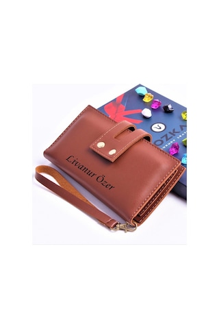 Ozka Leather Collection Taba Çift Çıtçıtlı Model Trend Kadın Cüzdanı