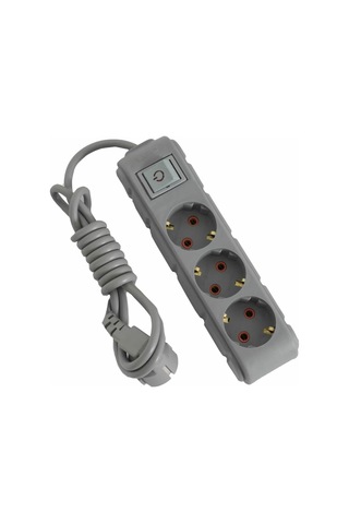 Anahtarlı Priz 3 Metre 16a 250v Üçlü Topraklı Uzatma Kablosu 3 Metre Gri Genel