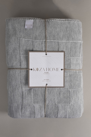 Plaid Gri Çift Kişilik Battaniye 200x220 15005 Gri