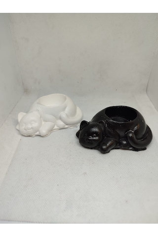 Dekoratif Kedi Mumluk Siyah