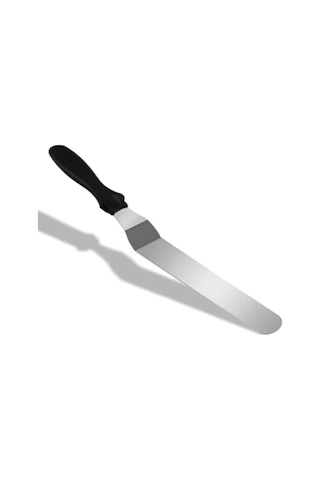 Eğik Oval Uçlu Pasta Sıvama Spatulası 20 Cm Ktchn-572 Çelik Gümüş Diğer
