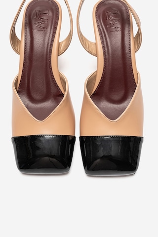 Luvi Shoes Maruelle Ten Cilt Siyah Rugan Kadın Topuklu Ayakkabı