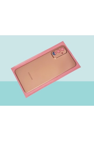 Tkgz - Samsung Galaxy Uyumlu M23 Arka Kapak Batarya Kapağı - Gold Çok Renkli