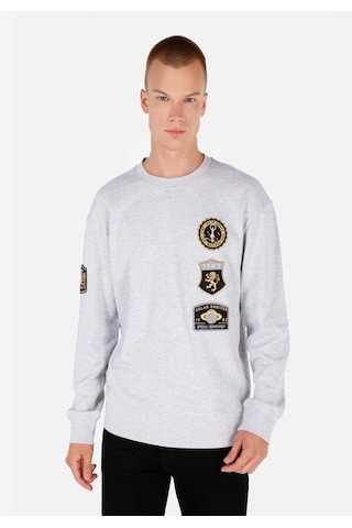 Colin's Colins Comfort Fit Erkek Gri Sweatshirt Cl1070974 Q1.v2 Lgm Gri