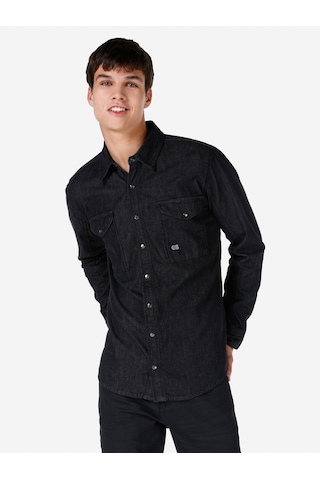 Colin's Colins Regular Fit Mavi Erkek Uzun Kol Gömlek Cl1067506 Denim