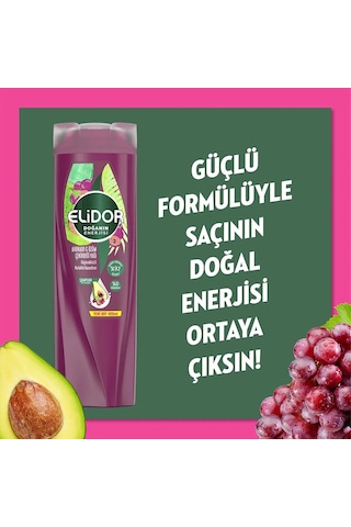 Elidor Avokado ve Üzüm Çekirdeği Yağı Parlaklık Kazandırıcı Şampuan 3 x 400 ML