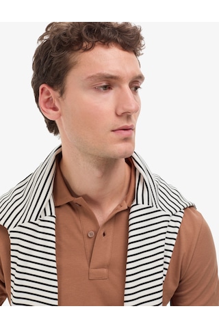 Pierre Cardin Erkek Açık Kahverengi Tişört Basic 50321128-vr002
