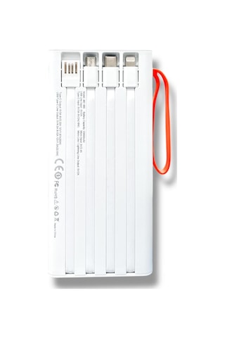 Arz-003 Powerbank Taşınabilir Hızlı Şarj Cihazı Beyaz 20000 Mah Diğer