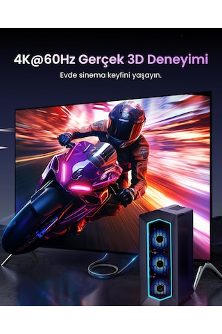 Ugreen 4k 60hz Displayport To Hdmı Örgülü Kablo, 2m, 15774 -