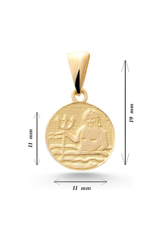 Sefa Gold 14 Ayar Altın Kova Burcu Kolye Ucu