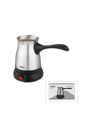 Bezos Çelik Elektrikli Cezve - Türk Kahvesi Makinesi 500 Ml 6 Fincan 360 Kablosuz Bezos1