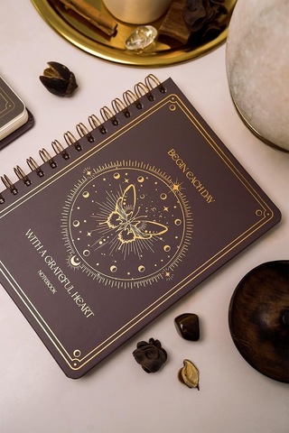 Bullet Journal Edition A5 15x21 Cm Spiralli Noktalı Tarihsiz Not Defteri Kelebek