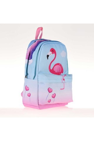 Kaukko İlkokul Sırt Çantası Büyük Boy Rainbow Flamingo 1395